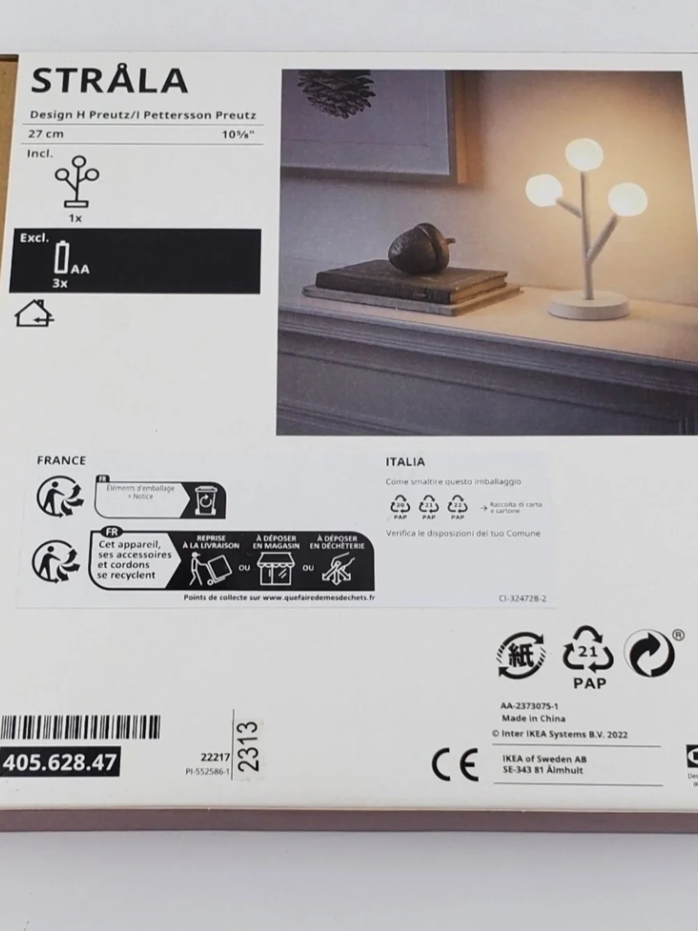 New IKEA Table Lamp STRÅLA Preutz 405.628.47 LED Lamp 10 5/8
